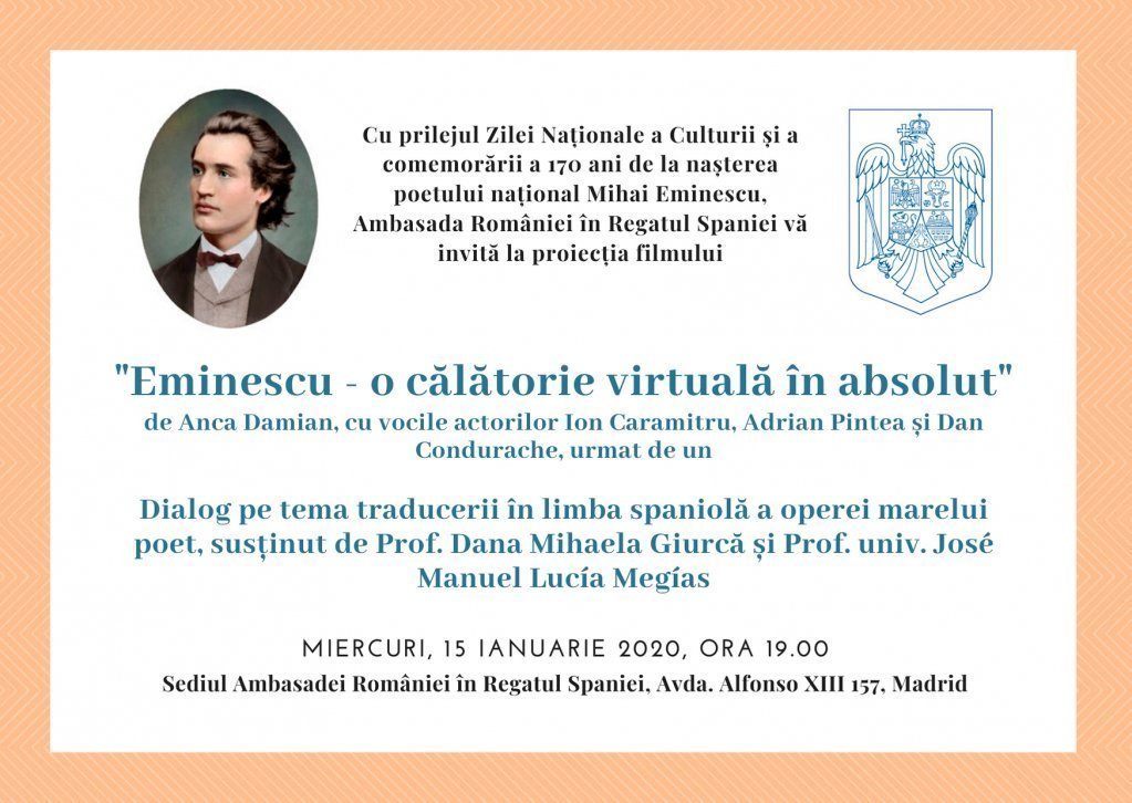 170 ani de la nașterea poetului Mihai Eminescu