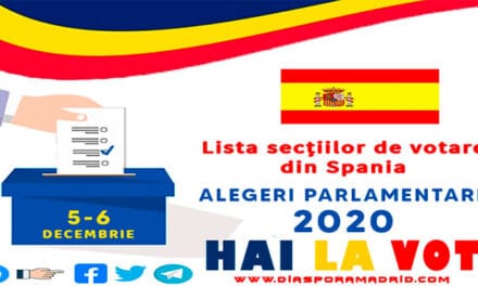 Lista secțiilor de votare în Spania pentru alegerile parlamentare din 5 și 6 decembrie 2020