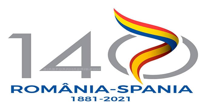 logo aniversar 140 ani de relații diplomatice România Spania