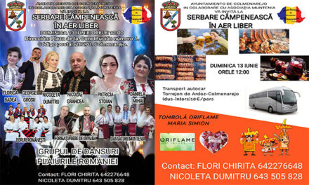 Serbare câmpenească în aer liber, la Colmenarejo. Duminică, 13 iunie.