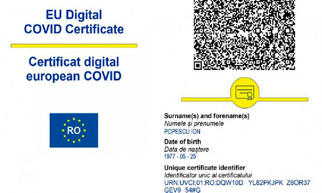 recunoscute doar certificatele digitale ca documente de vaccinare