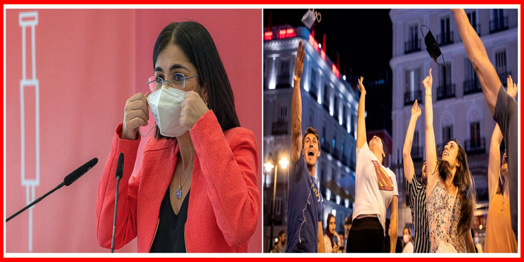 Guvernul spaniol schimbă discursul și anunță sfârșitul măștilor în aer liber!