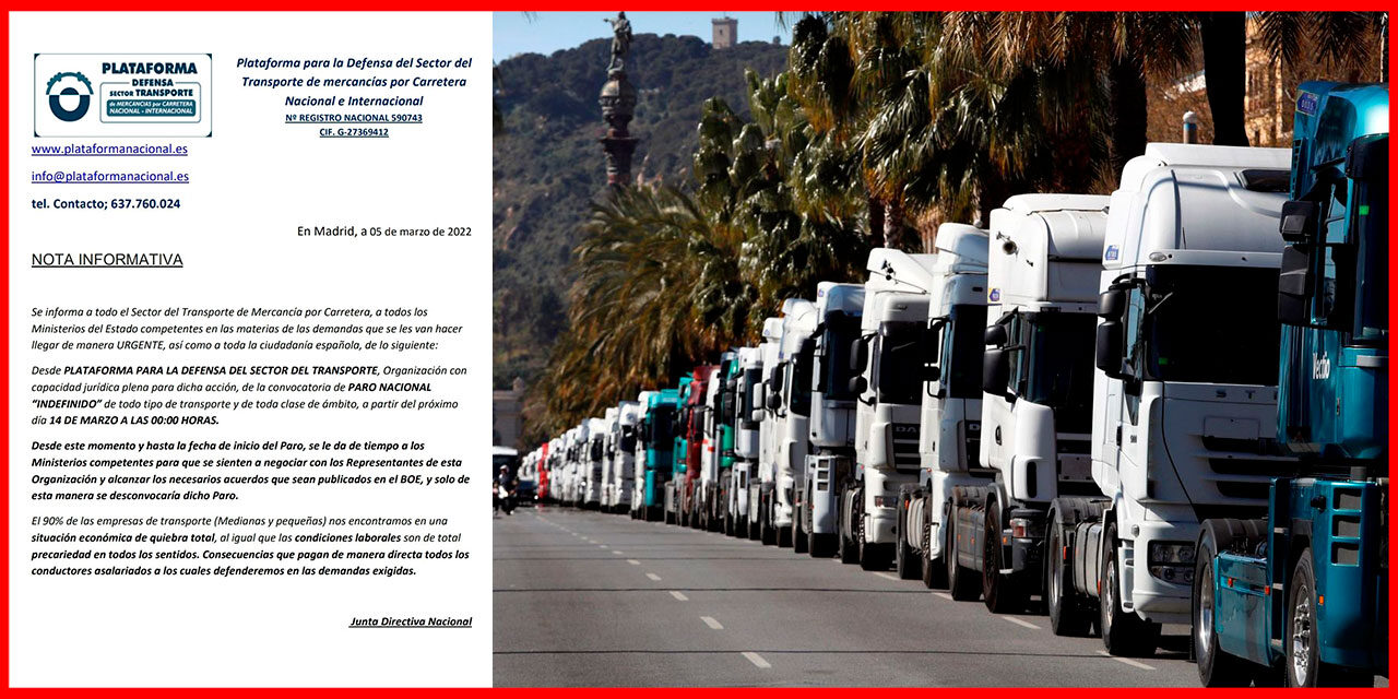 O platformă a Sectorului Transporturi din Spania cheamă la grevă generală