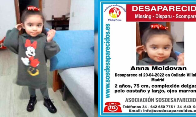 Anna Moldovan, o fată de doi ani dispărută în Collado Villalba pe 20 aprilie!