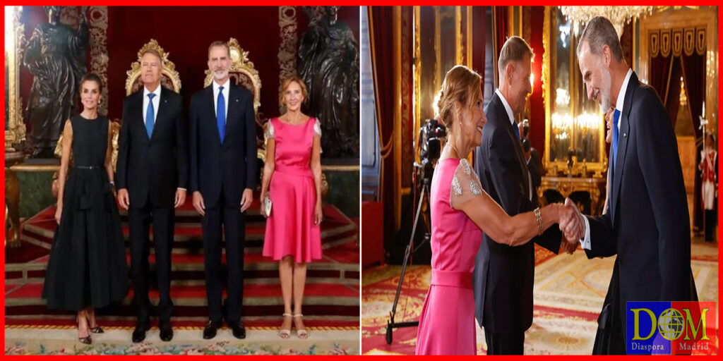 Carmen și Klaus Iohannis la dineul oferit de Regele Spaniei la Madrid!
