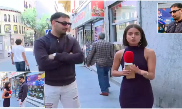 Român arestat la Madrid după ce i-a atins fundul unei reporterițe TV în direct (video)