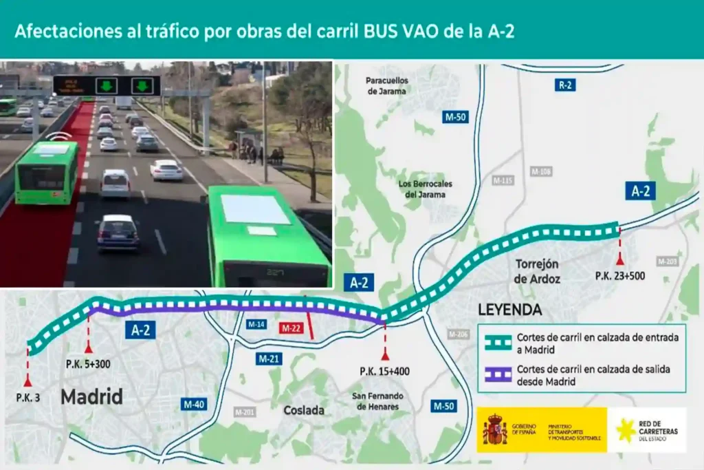 Restricții de circulație pe autostrada A-2 timp de 3 luni la Madrid